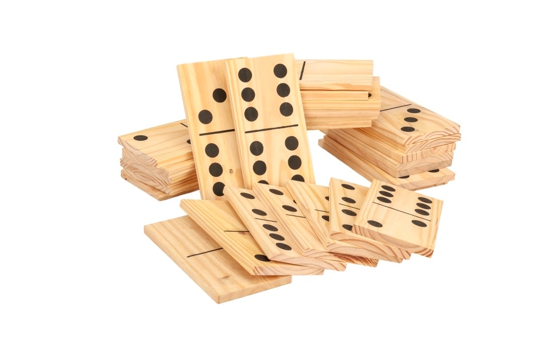 Mega Outdoor Dominoes Game Set with 28 Pieces 30cm