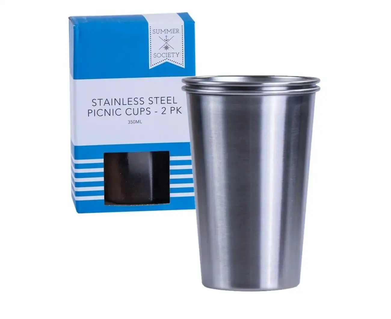 Stainless Steel Eco Tumbler 350ml 2 Pack