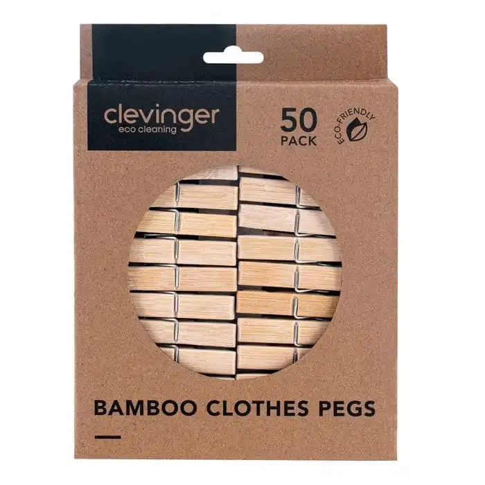 Eco Bamboo Clothes Pegs 50 Packs
