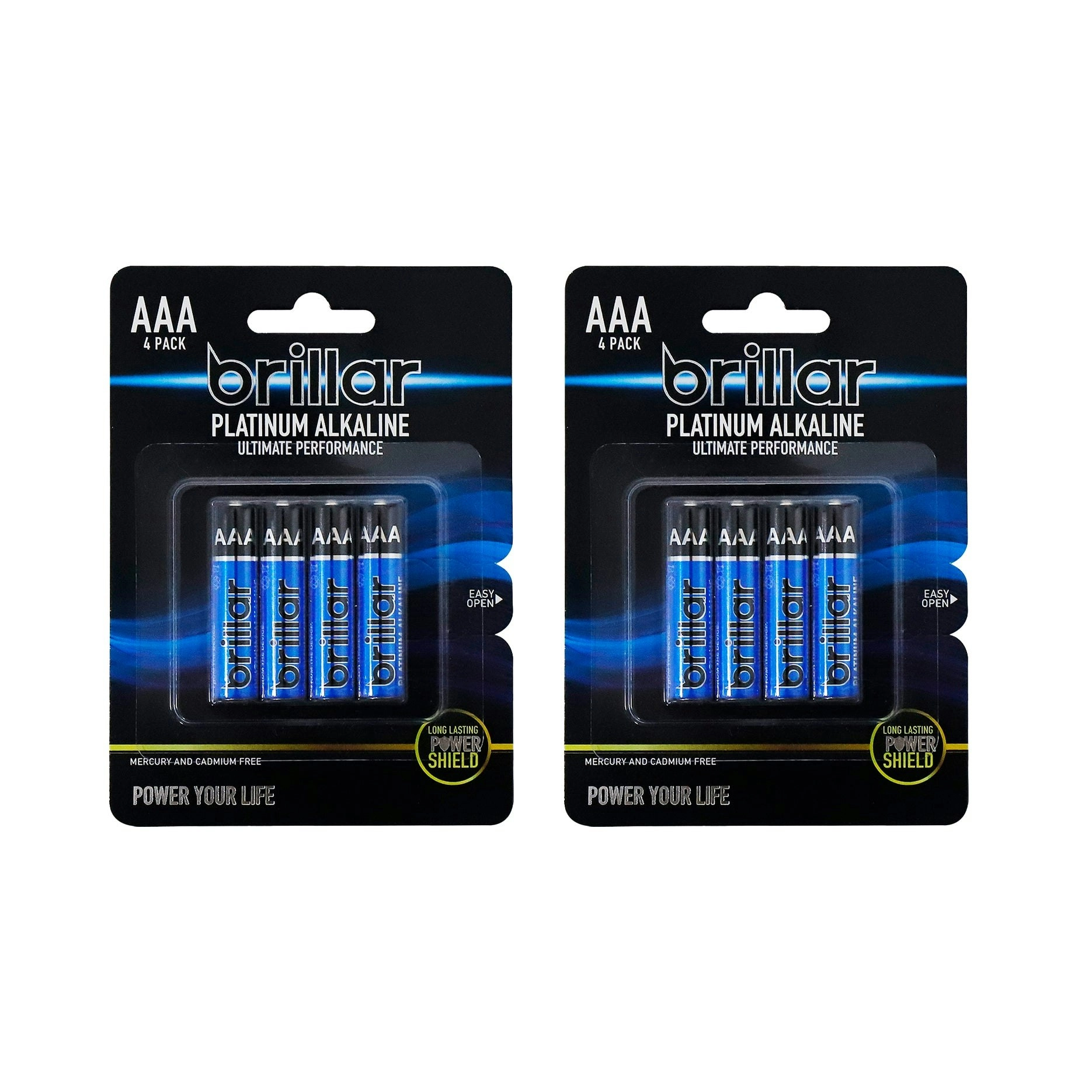 2x Brillar AAA Platinum Alkaline Batteries 4pk