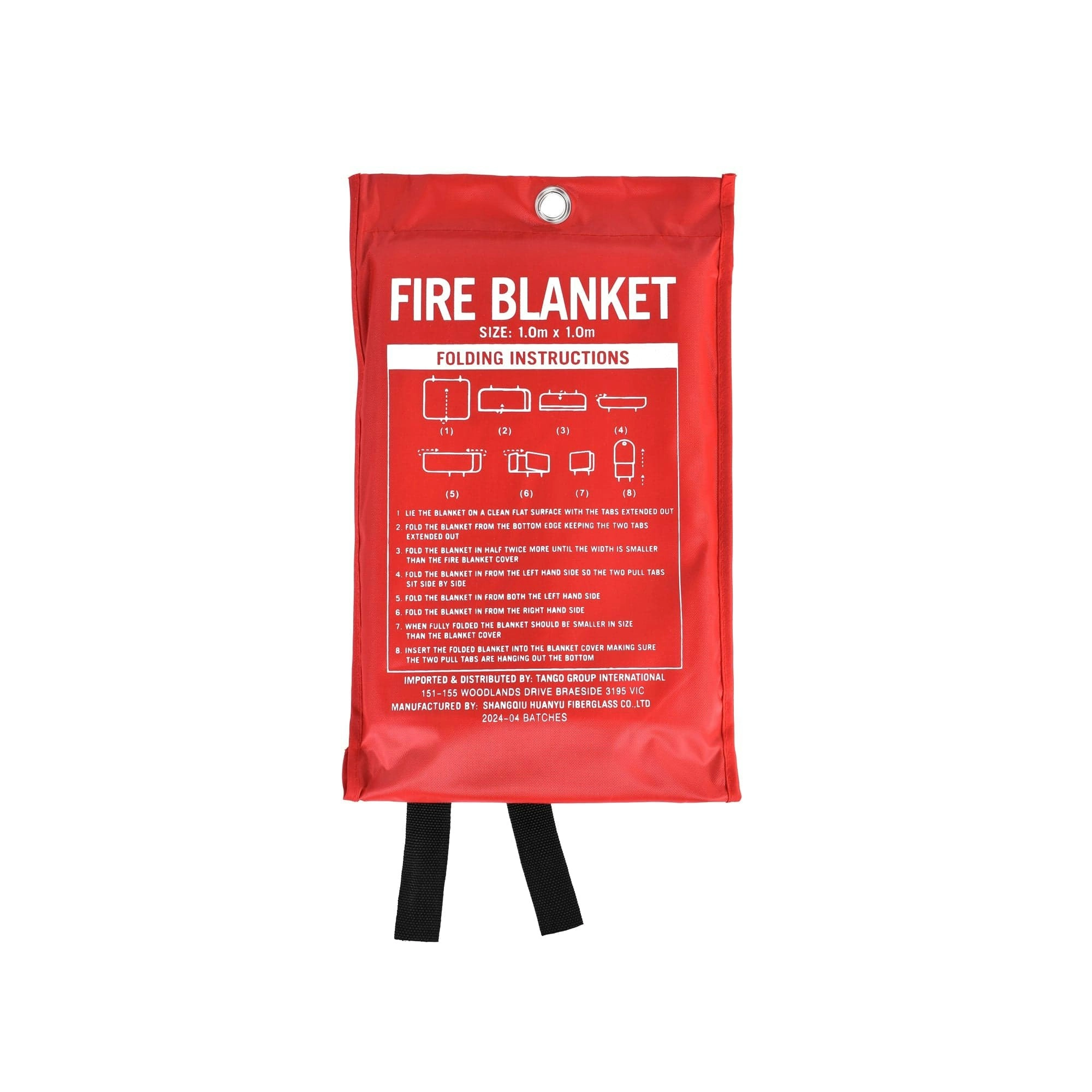 Fibreglass Fire Extinguishing Blanket for Home Car Boat Caravan Safety 1m x 1m