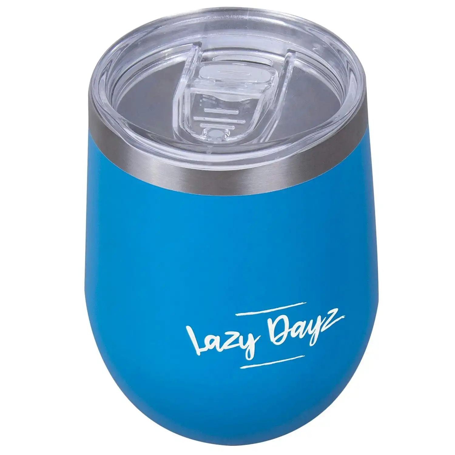 Lazy Dayz Stemless Wine Cup 350ml - Blue