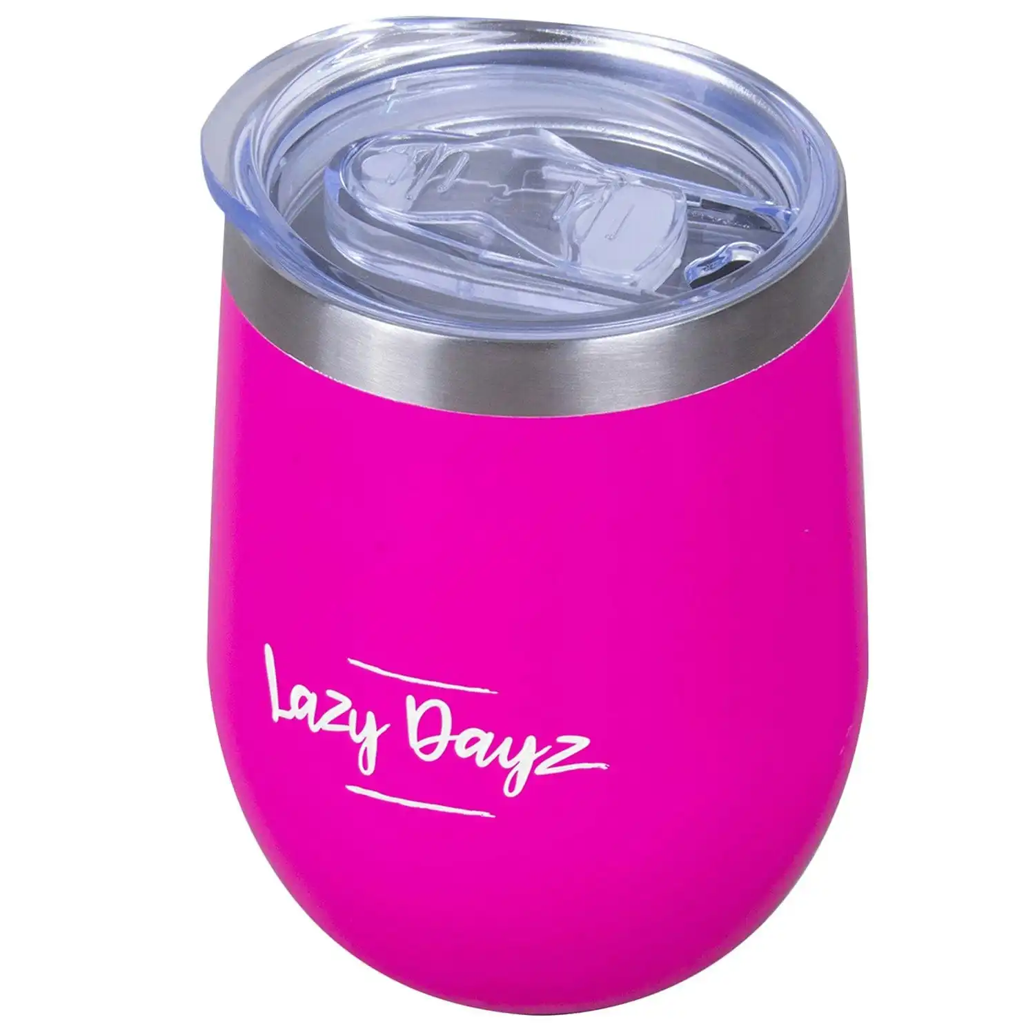 Lazy Dayz Stemless Wine Cup 350ml - Pink