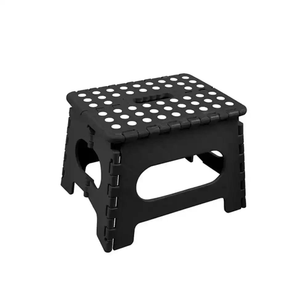 Plastic Folding Stool Portable Chair Outdoor Camping Black