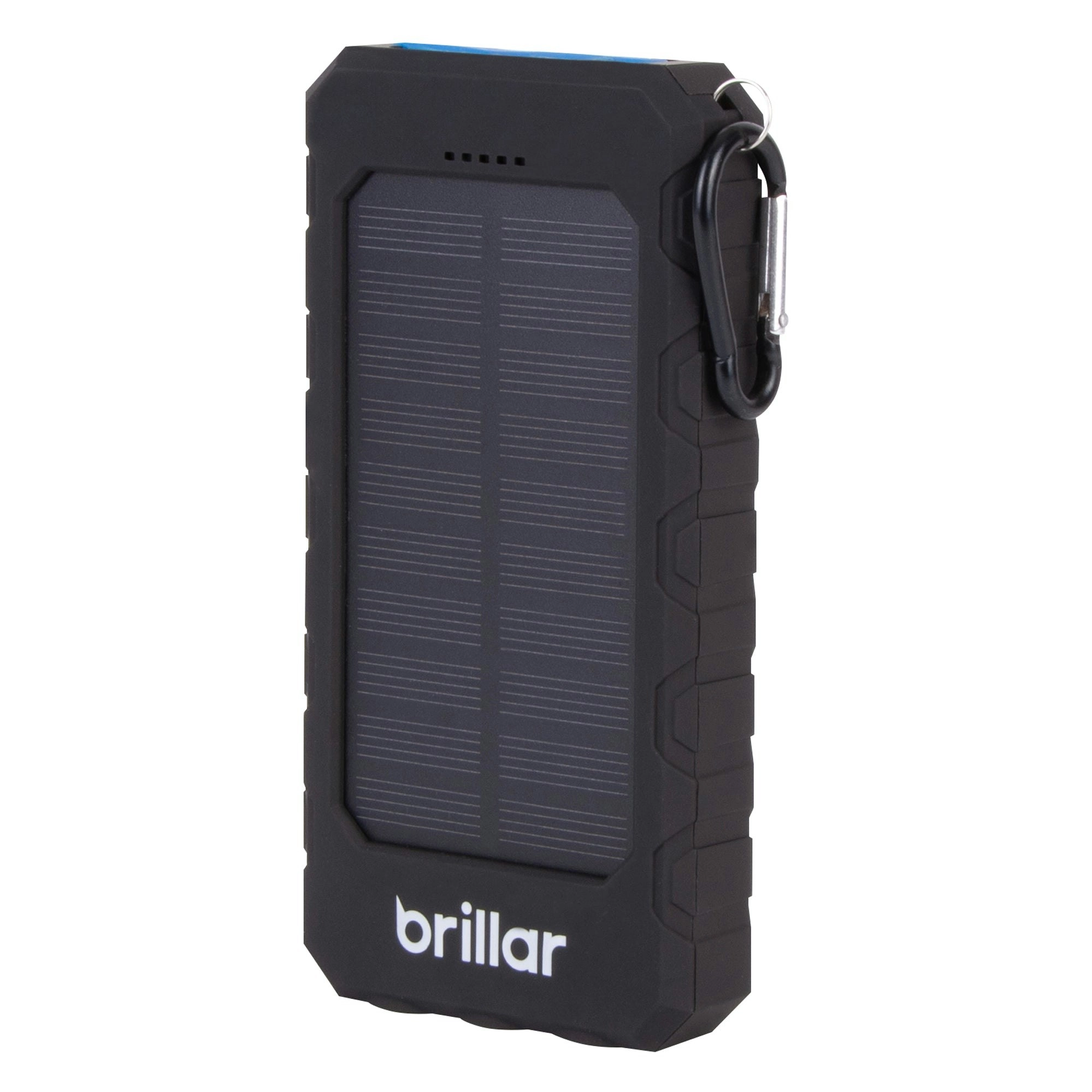 Brillar 8000mAh Solar USB Power Bank 200 Lumens LED Torch