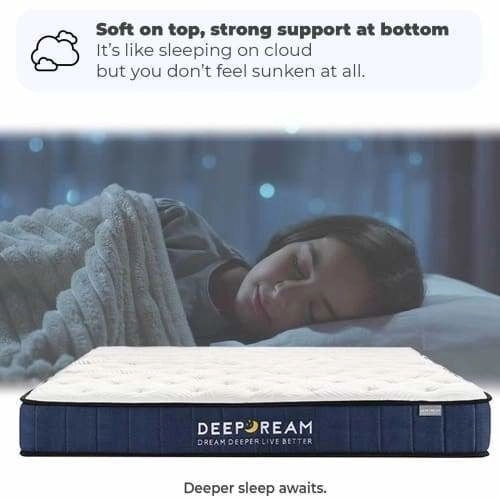 Sleep Happy Cool Gel infused Memory Foam Mattress - 21cm - Queen