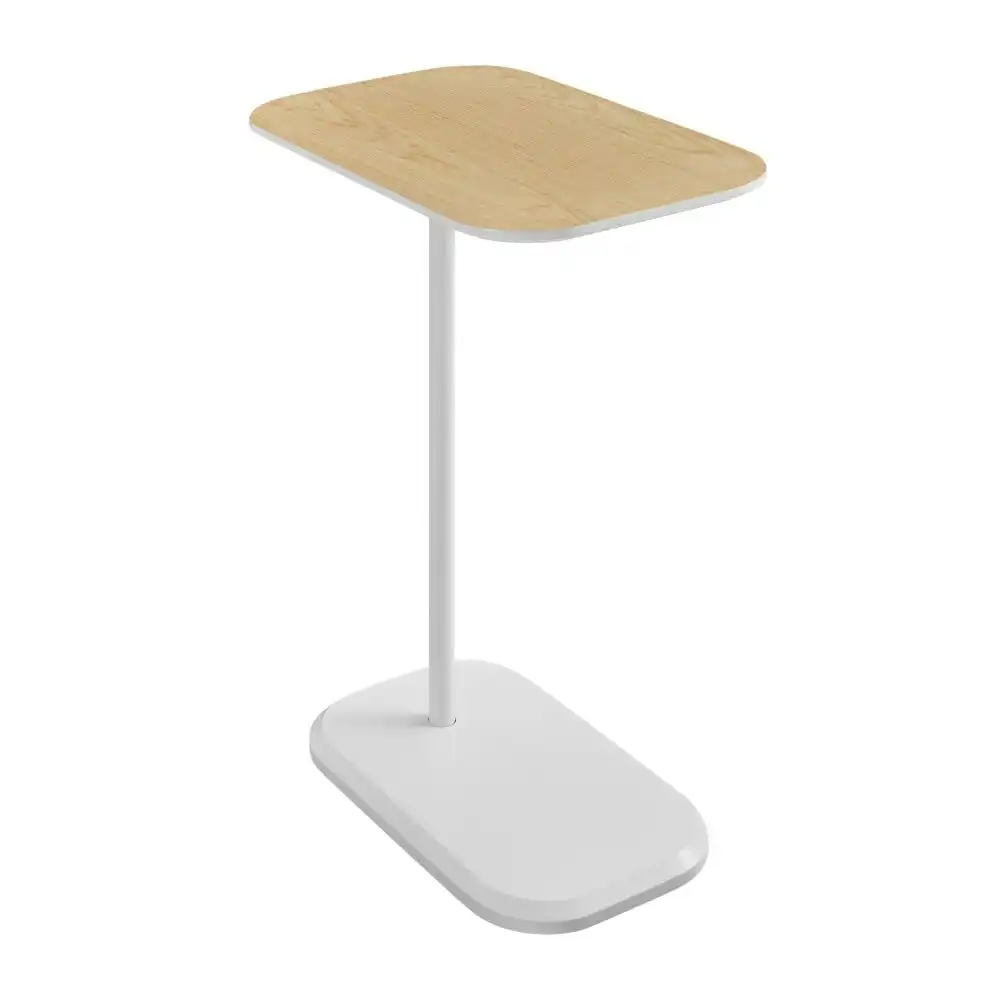 Maestro Furniture Deanna Modern Wooden Top End Lamp Side Table - White & Light Oak