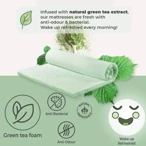 Sleep Happy Premium Green Tea Mattress - Double