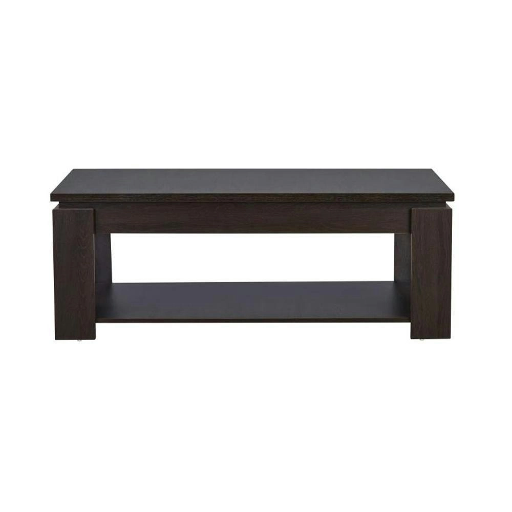 Design Square Wooden Rectangle Coffee Table - Black