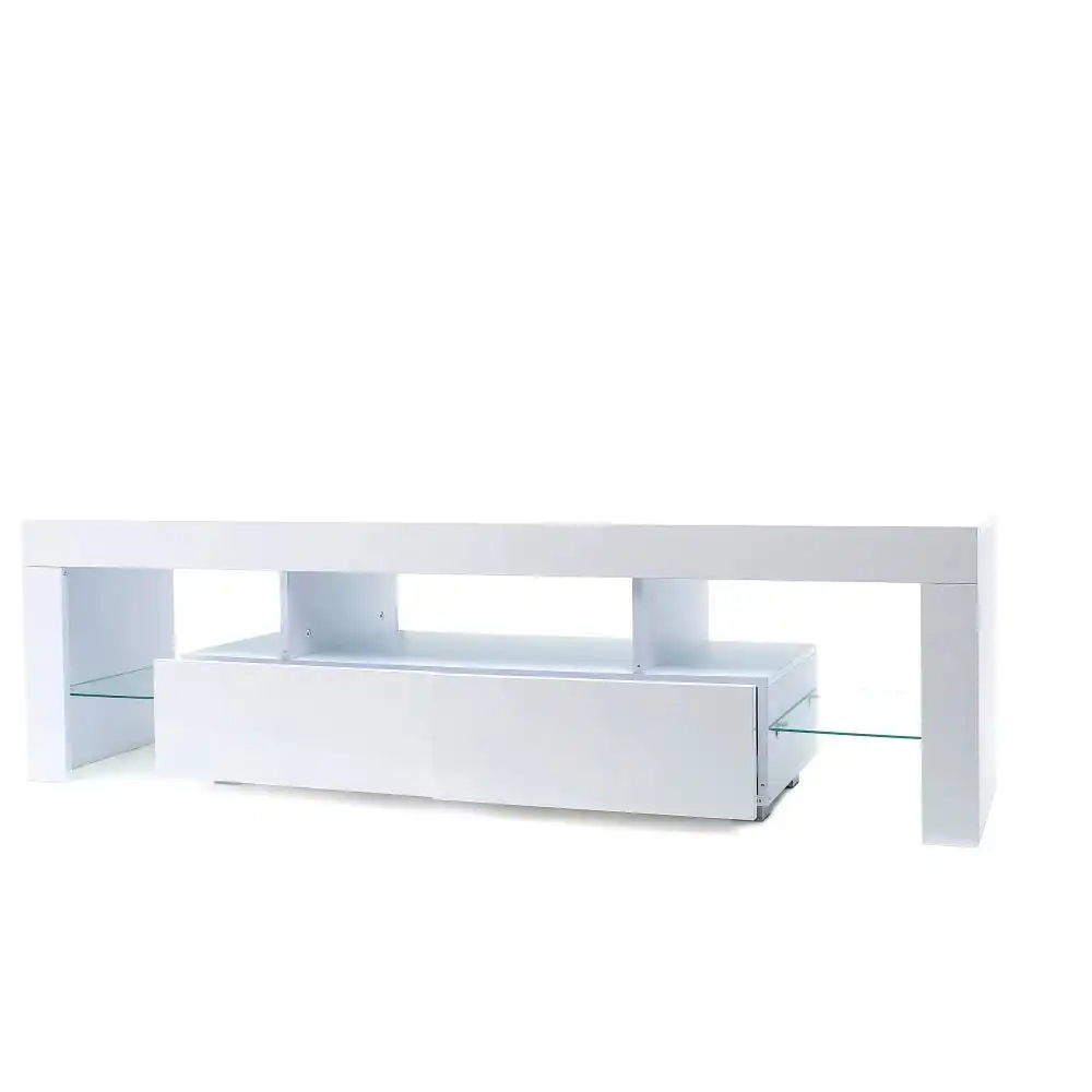 Design Square Lowline Modern Entertainment Unit TV Stand Storage Unit 160cm - White