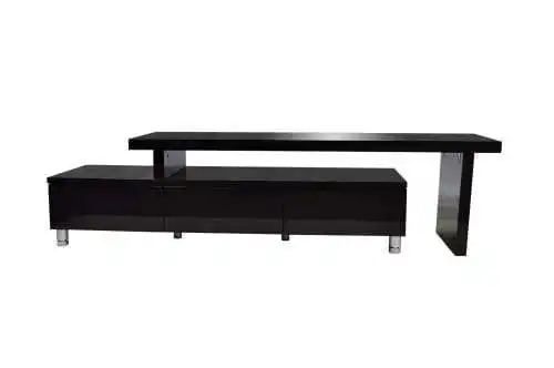 Xena Kedasa Extendable TV Stand Cabinet Entertainment Unit - High Gloss Black
