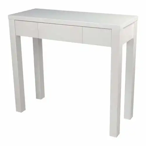 Karen Rectangular Wooden Hall Console Table - High Gloss White