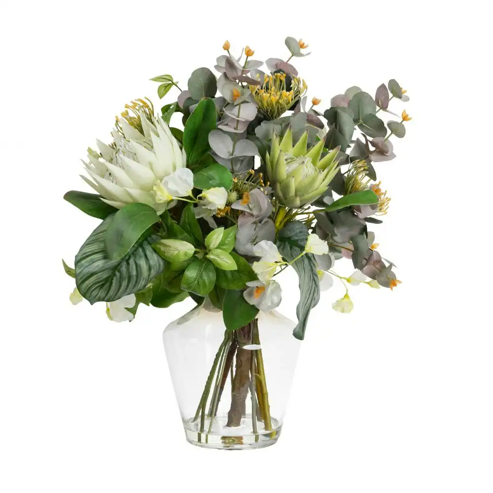 Glamorous Fusion Protea Artificial Faux Plant Flower Decorative Mixed Arrangement 55cm