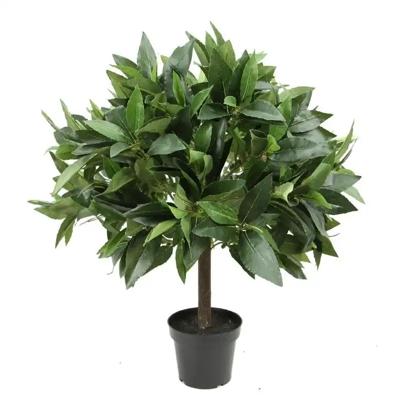 Glamorous Fusion Bay Leaf Artificial Fake Plant Decorative 50cm In Pot - Green