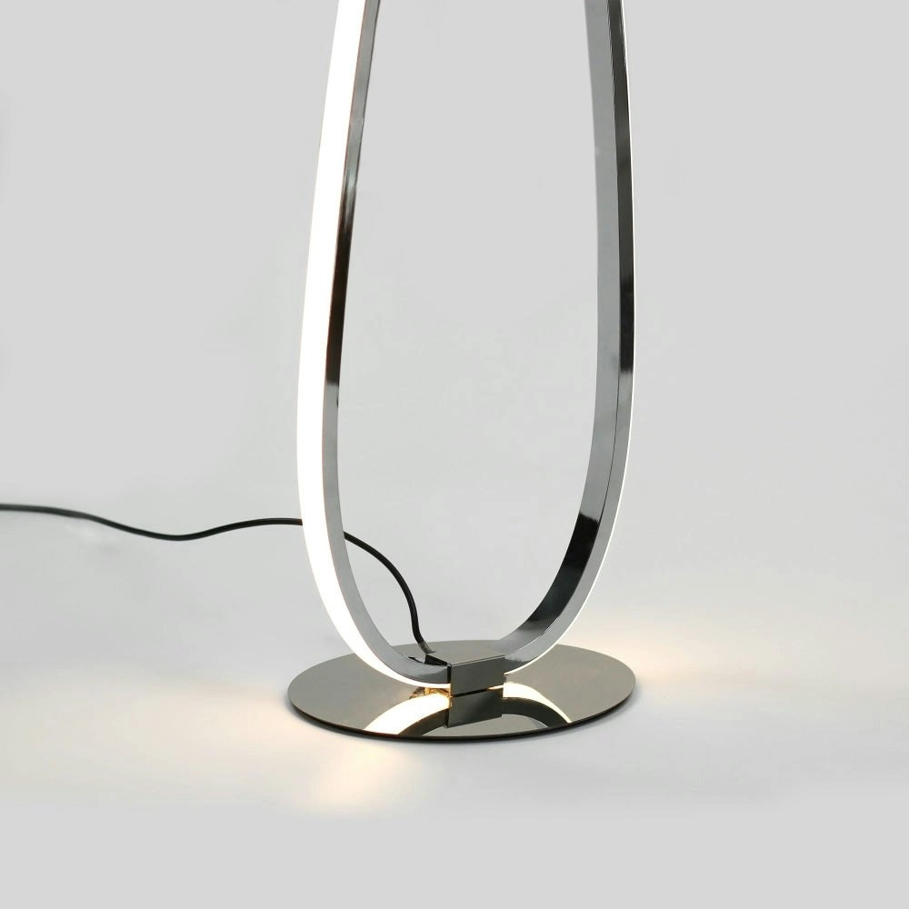 Eternal LED Twisted Metal Floor Lamp Elegant Accent Light - Chrome