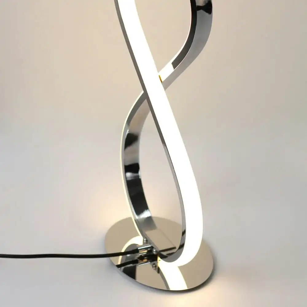 Eternal LED Twisted Metal Table Desk Lamp Elegant Accent Light - Chrome