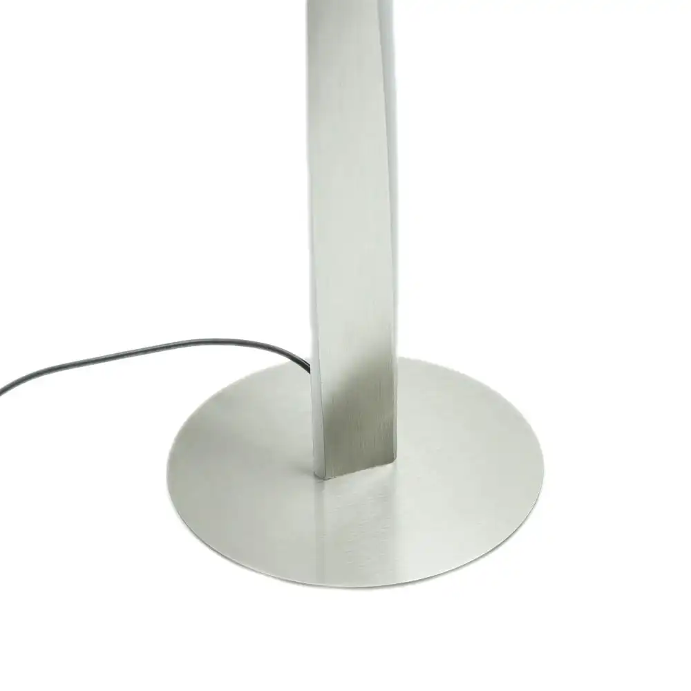 Jacqueline LED Modern Classic Twisted Floor Lamp Light - Brushed Chrome