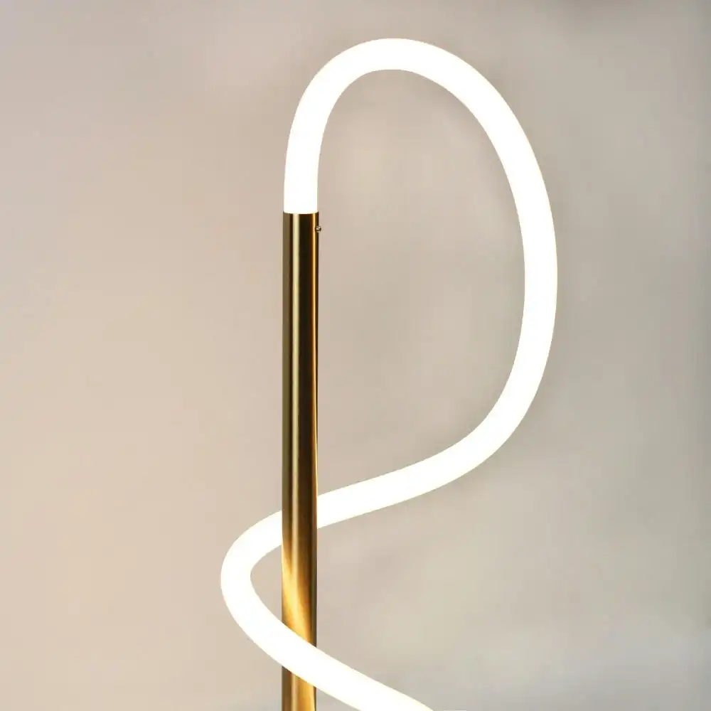 Lorraine Metal Wizard Modern Elegant LED Spiral Light Table Lamp Light - Gold