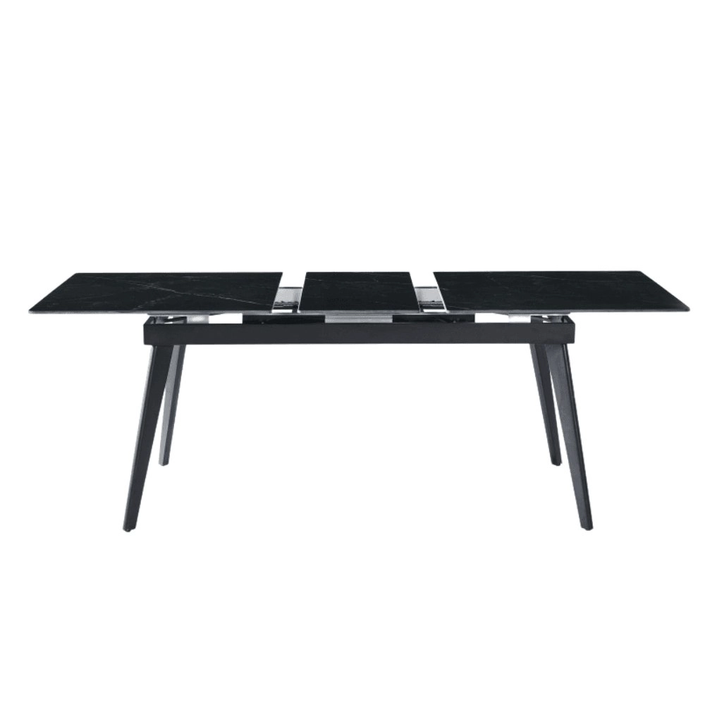 Raimon Furniture Edge Extension Ceramic Modern Kitchen Dining Table 160-200cm - Shakespeare Black