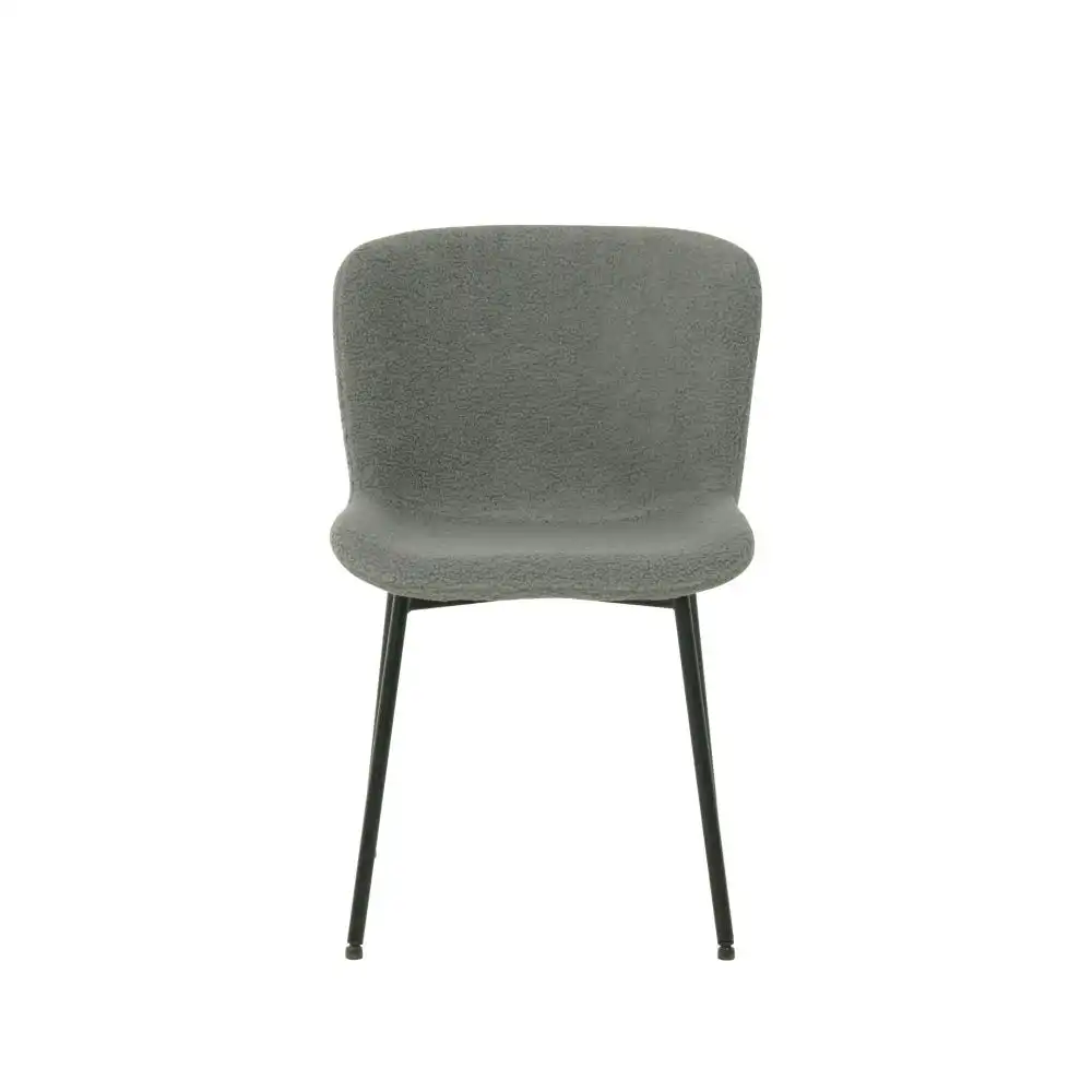 Set Of 2 Stevie Fabric Modern Kitchen Dining Chair - Grey