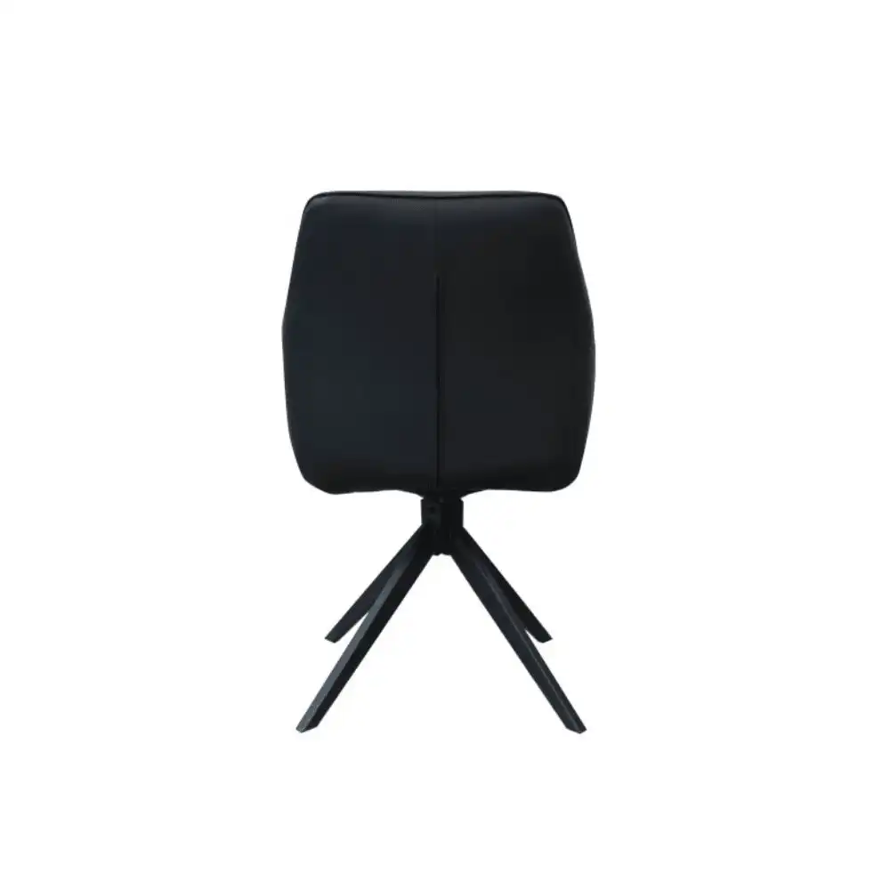Raimon Furniture Set Of 2 Moz Rotation Modern Eco Leather Kitchen Dining Chair - Black