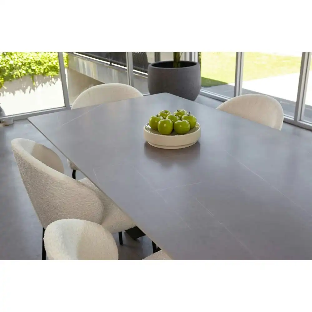 Raimon Furniture Marion Rectangular Modern Ceramic Kitchen Dining Table 180cm - Bulgarian Grey