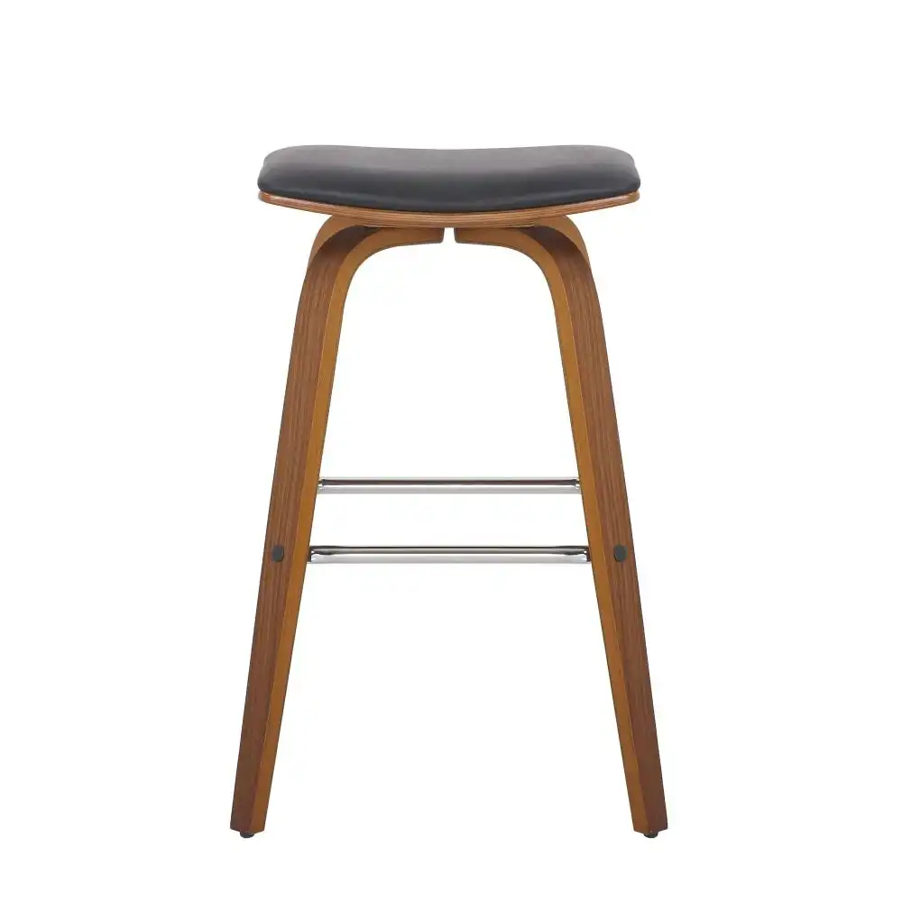 Brielle PU Leather Kitchen Counter Bar Stool - Black