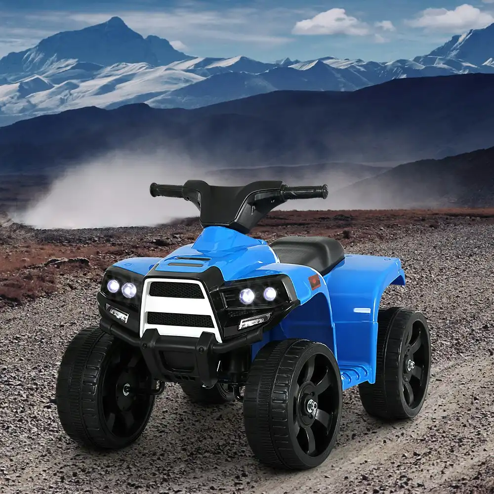 Rigo Kids Ride On Car ATV Quad Motorbike 4 Wheeler Electric Toys Battery Blue