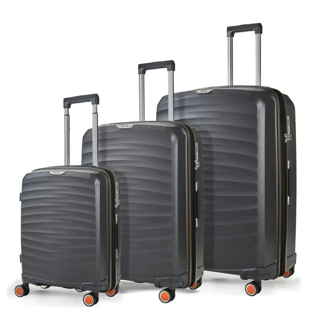 Rock Sunwave 3 Piece Set Expander Hardsided Luggage - Charcoal