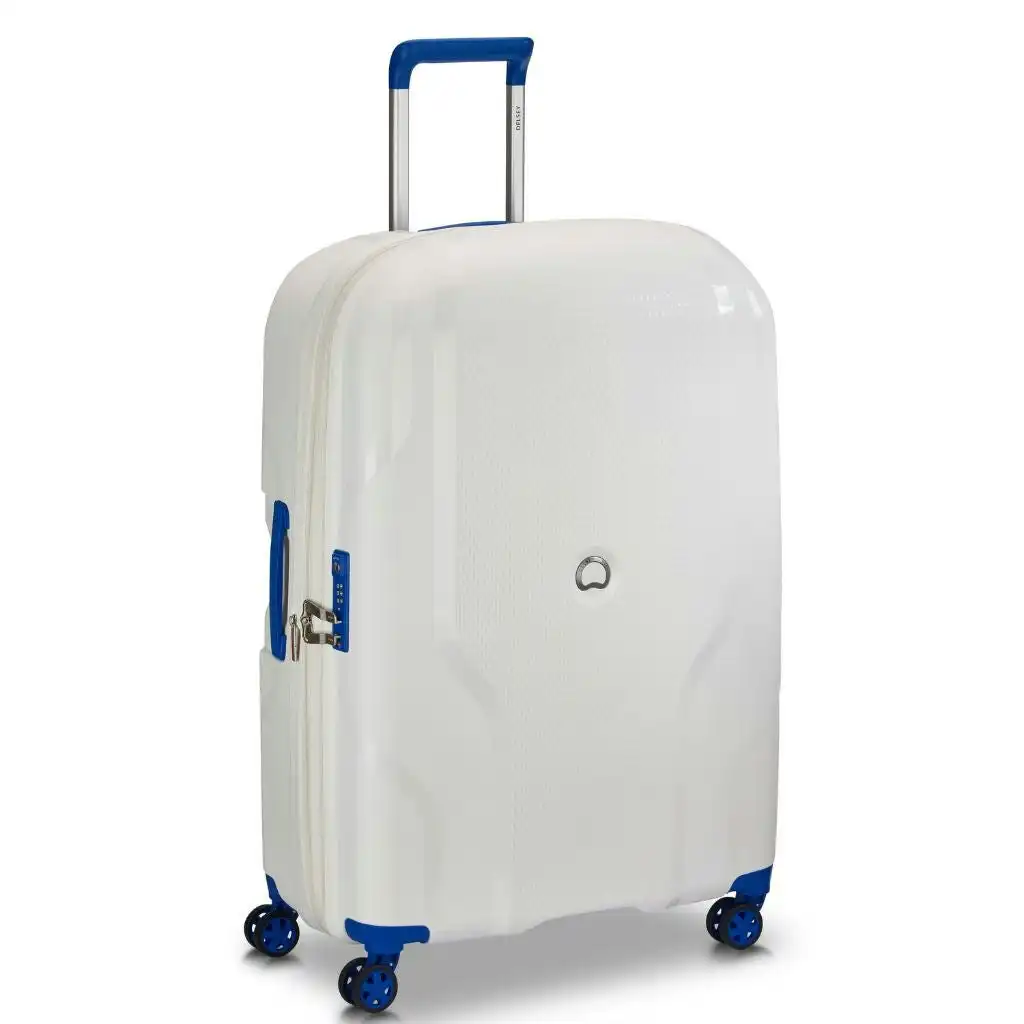 DELSEY Clavel 76cm Medium Hardsided Spinner Luggage - White/Blue