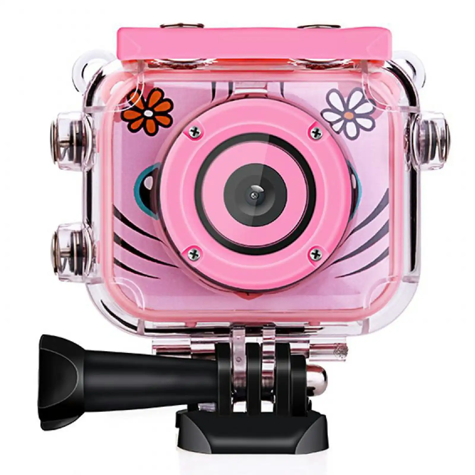 Todo 1080p FHD Kids Action Camera 30M Waterproof 2" LCD Action Cam - Pink