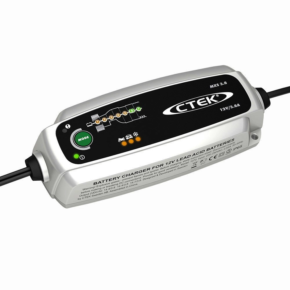 CTEK MXS 3.8 12V 3.8 Amp Smart Battery Charger Car Motorcycle Caravan Camper AGM