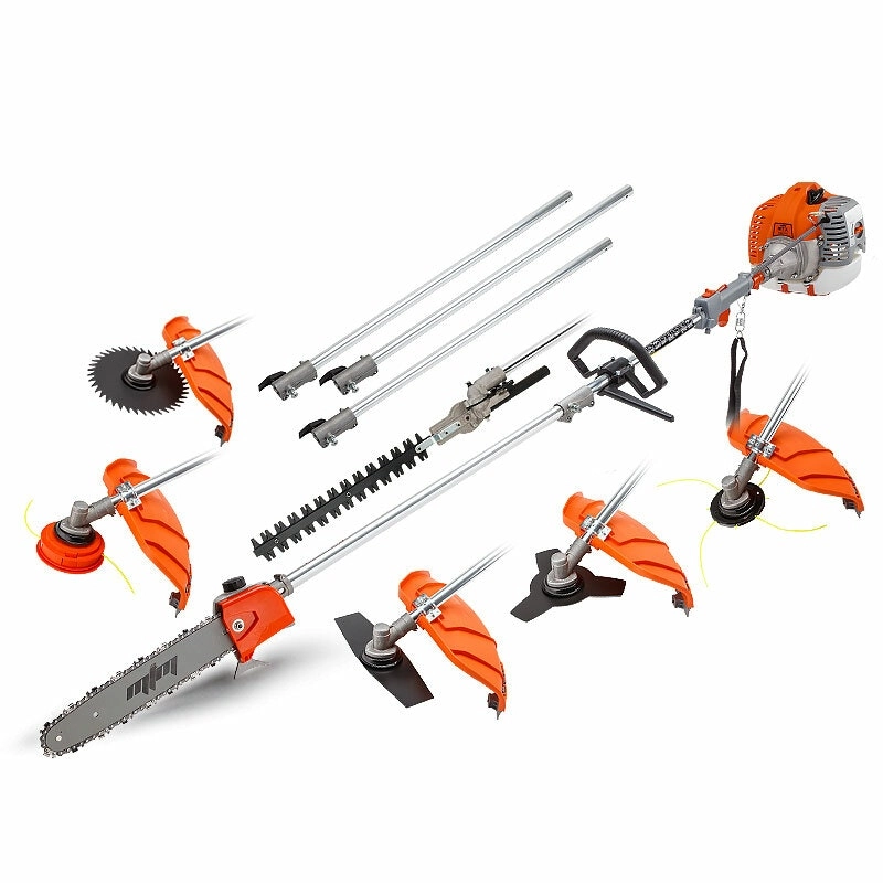 MTM 62CC Pole Chainsaw Brush Cutter Whipper Snipper Hedge Trimmer Saw Petrol Multi Tool