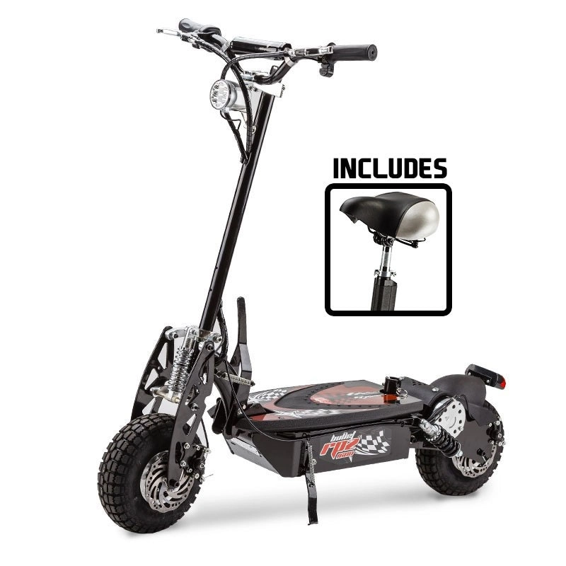 Bullet RPZ1600 Series 1000W Electric Scooter 48V - Turbo w/ LED for Adults/Child