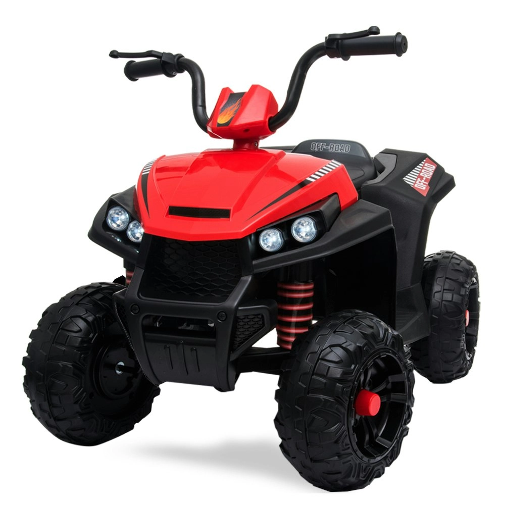 Rovo Kids Electric Ride On ATV Quad Bike Battery Powered, Red and Black