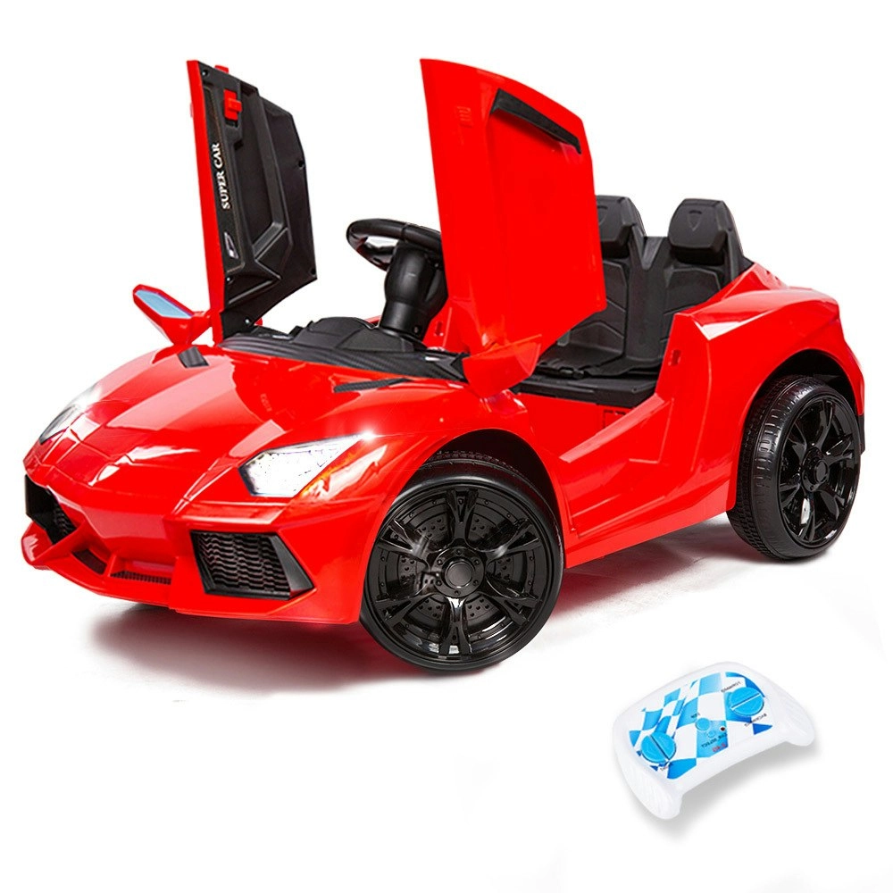 Rovo Kids Lamborghini Inspired Ride-On Car, Remote Control, Battery Charger, Red