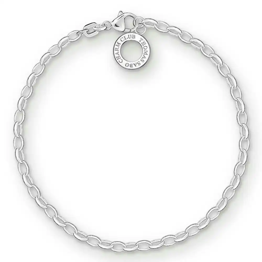 Sterling Silver Thomas Sabo Charm Club Fine Belcher Bracelet 17cm