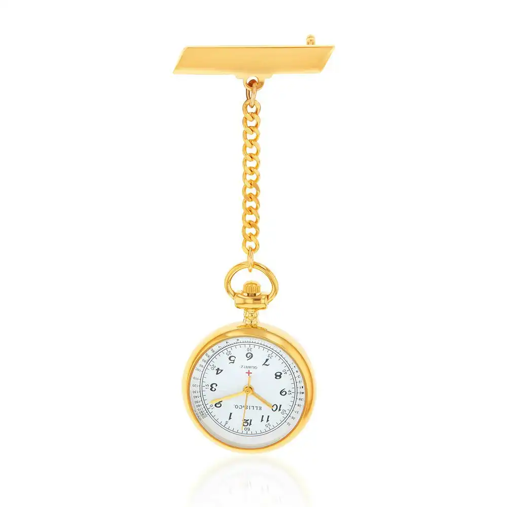 Ellis & Co Nurses Fob Gold Plated Watch