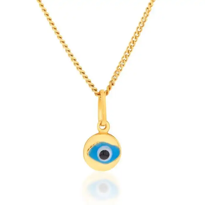 9ct Yellow Gold Evil Eye Pendant