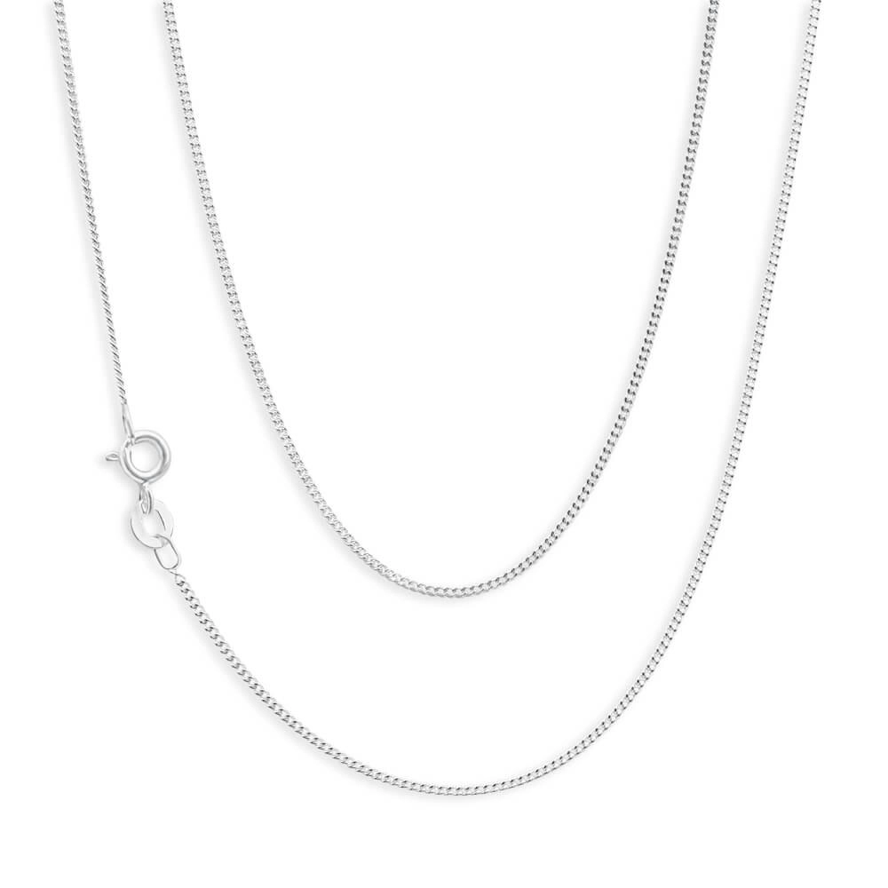 Sterling Silver 30 Gauge Diamond Cut 50cm Chain