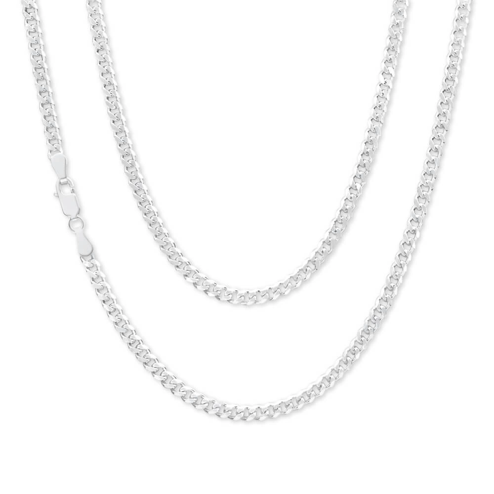 Sterling Silver 100 Gauge Diamond Cut 60cm Curb Chain