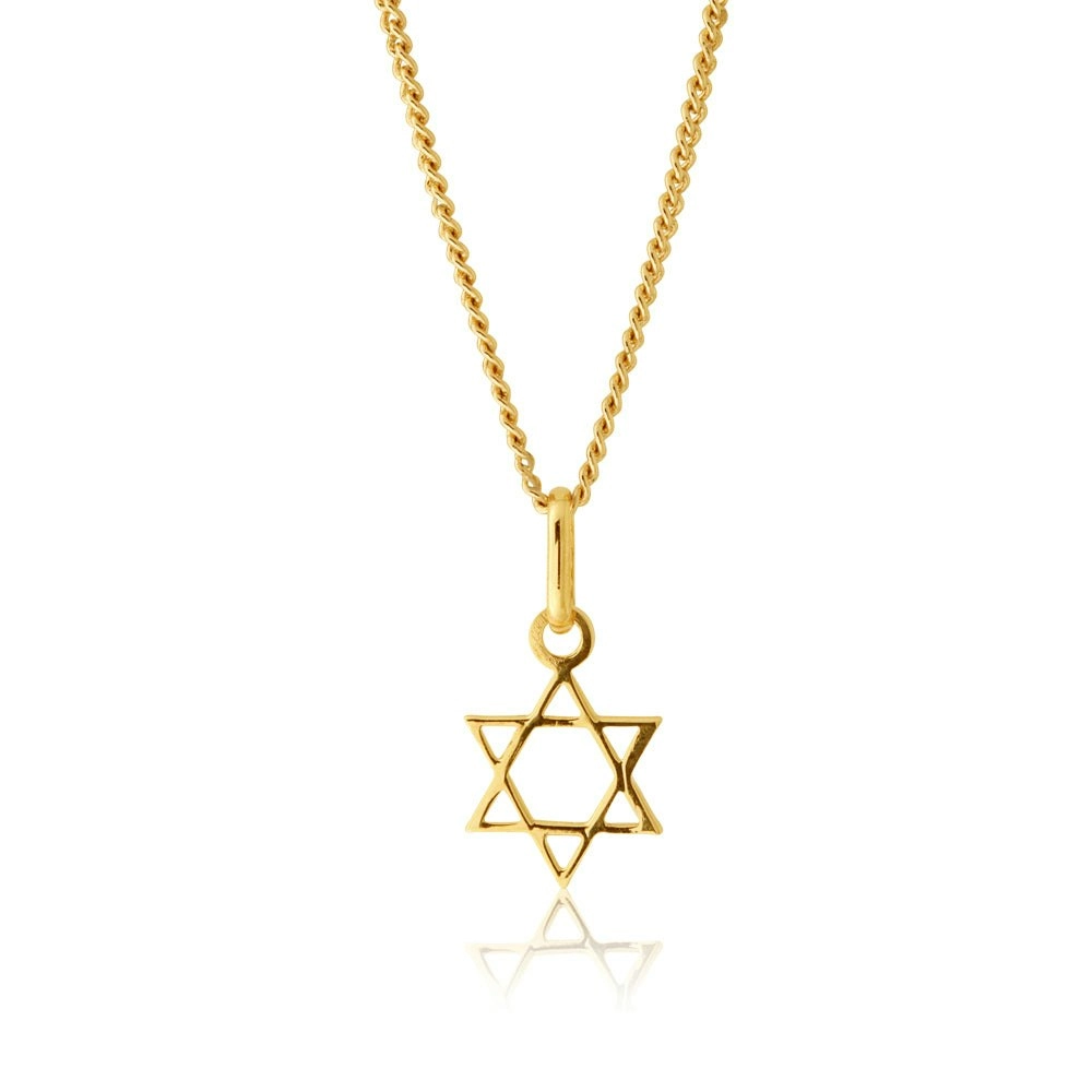 9ct Yellow Gold Star of David Pendant