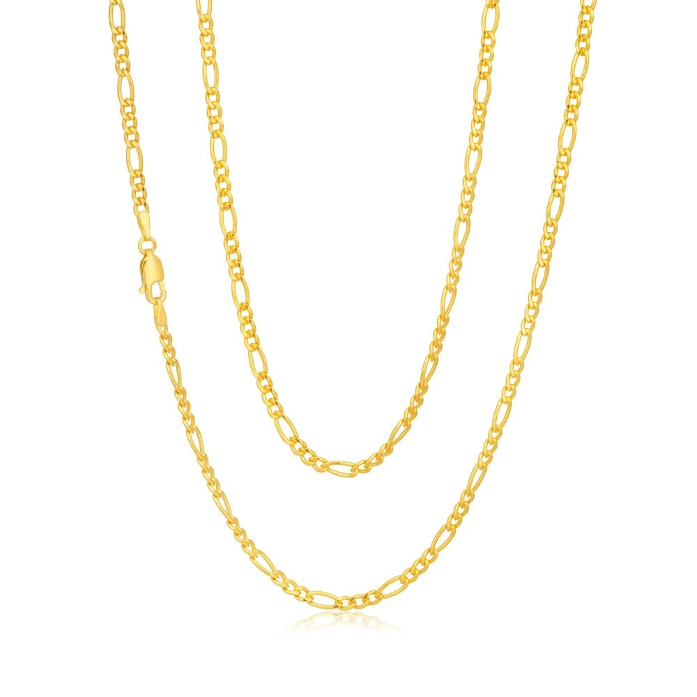 9ct Gold Filled  Figaro 50cm Chain 80 Gauge