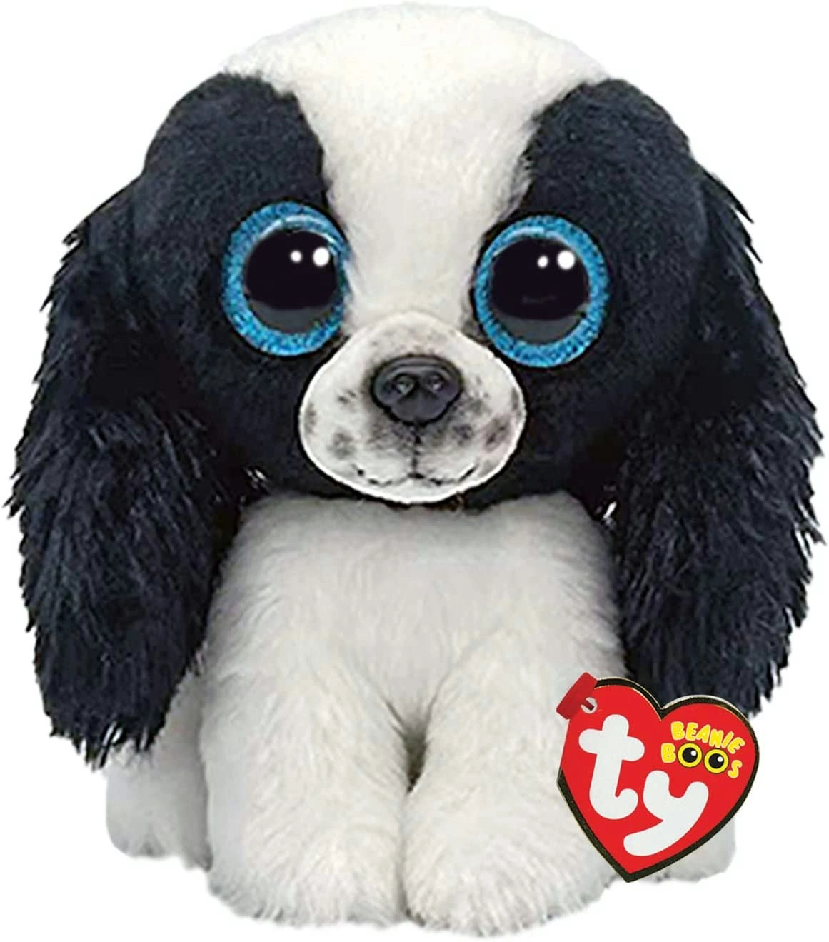 Ty Beanie Sissy - Black and White Dog - 6"