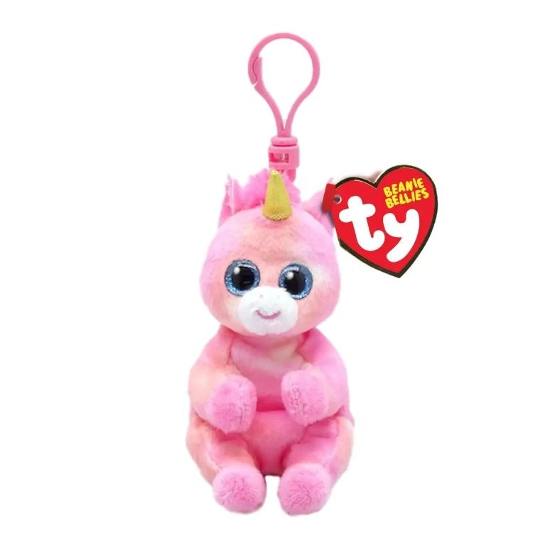 Ty Beanie Belly Clip Skylar Pink Unicorn