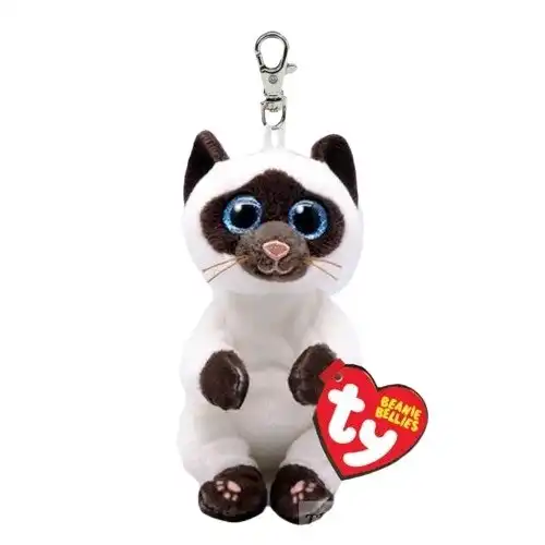 Ty Beanie Bellies Clip MISO the Siamese Cat 4"