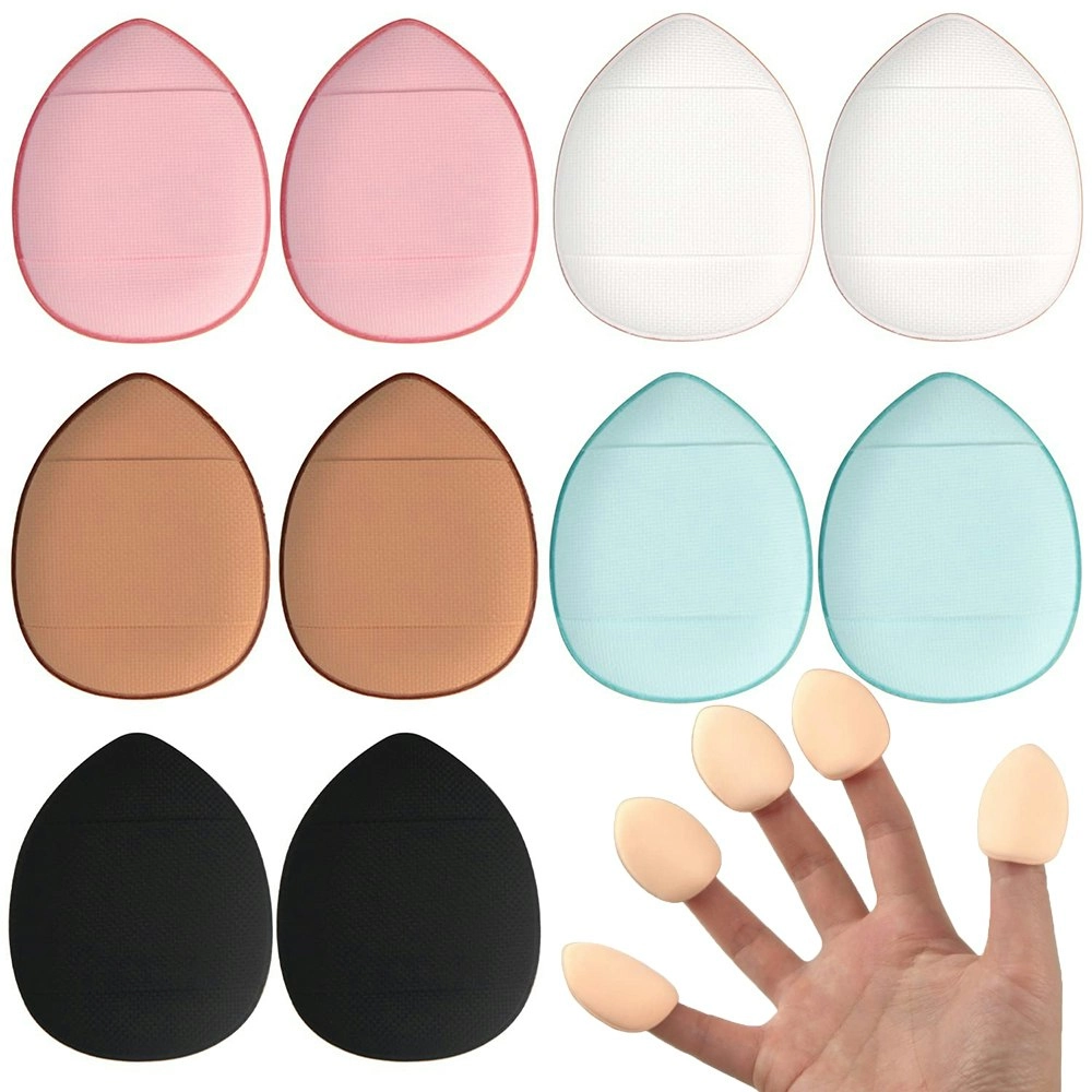 10Pcs Mini Makeup Puff Finger Puff Soft Water Drop Makeup Sponges