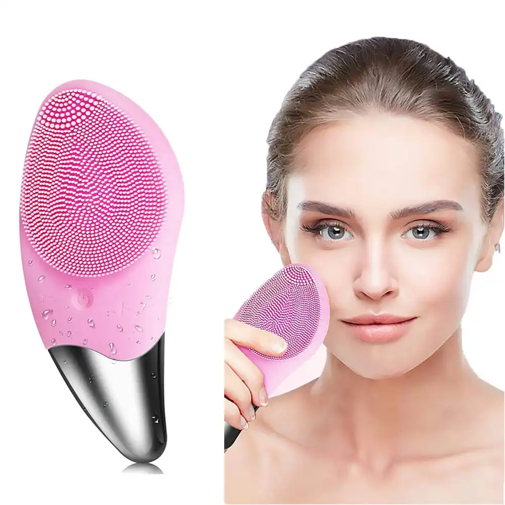 Sonic Facial Cleansing Brush Electric Silicone Face Brush Massager Face Scrubber