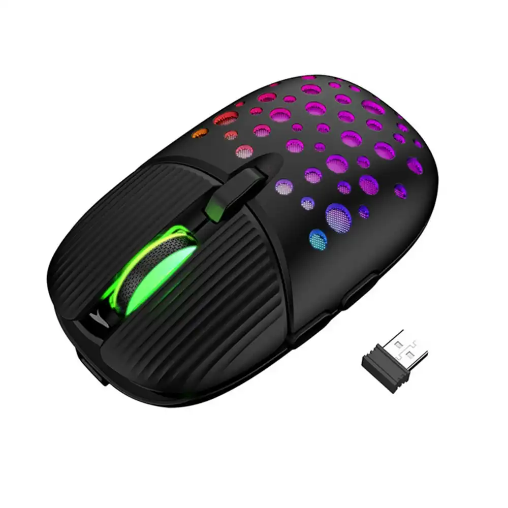 2.4G Wireless Mute Charging Gaming Electronic Sports Office Pink Luminous Mouse