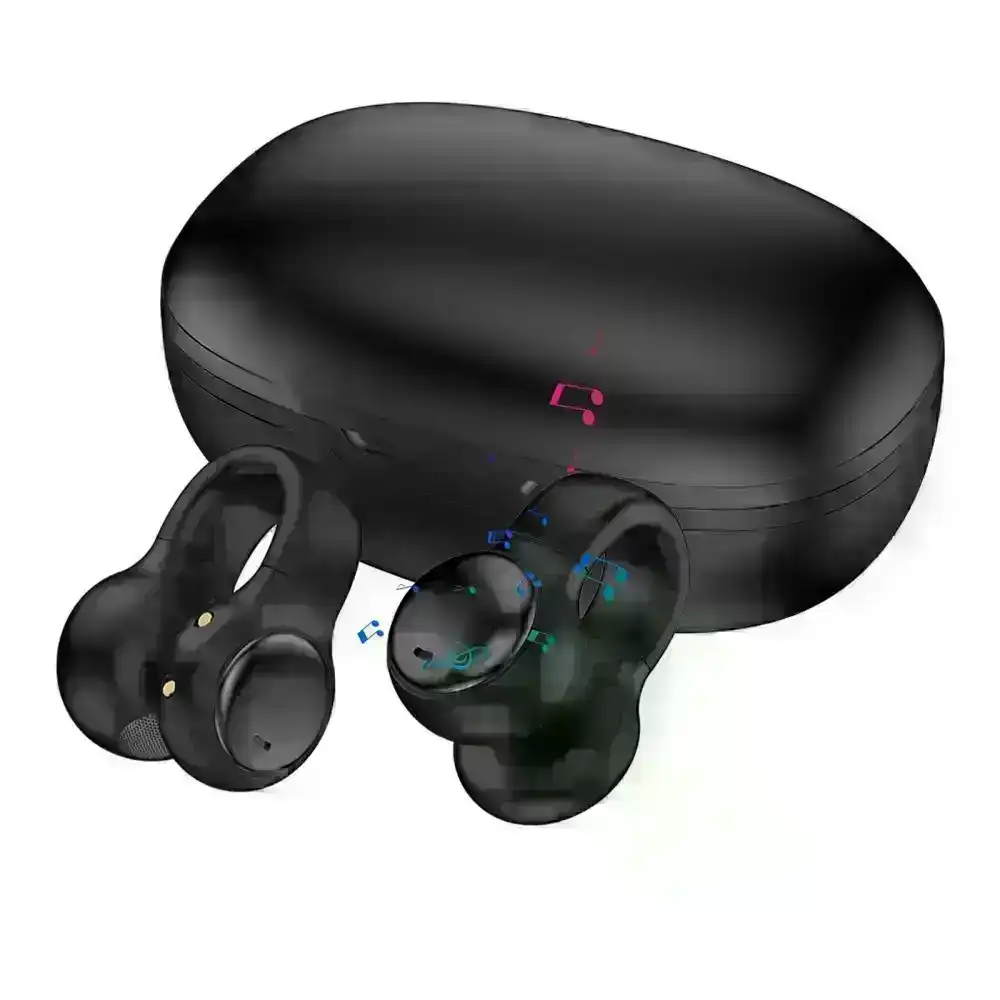 TWS Bone Conduction Bluetooth Earphones 5.3 Ear Clip Earring Wireless Headphones
